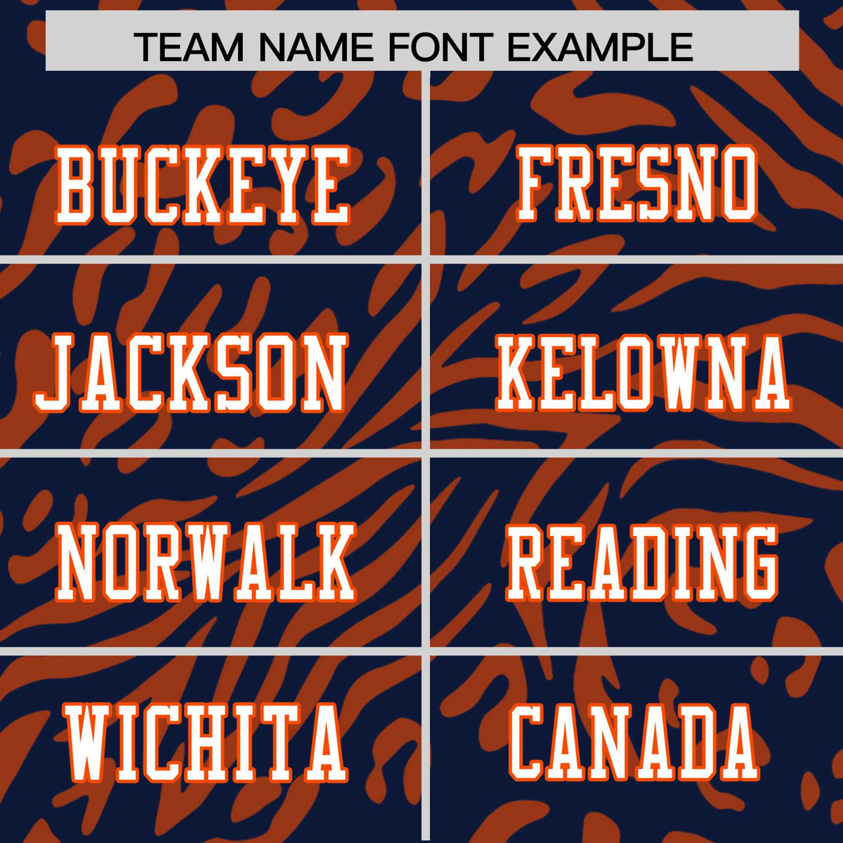 Custom Navy Orange-White Mesh Zebra Style Football Jersey