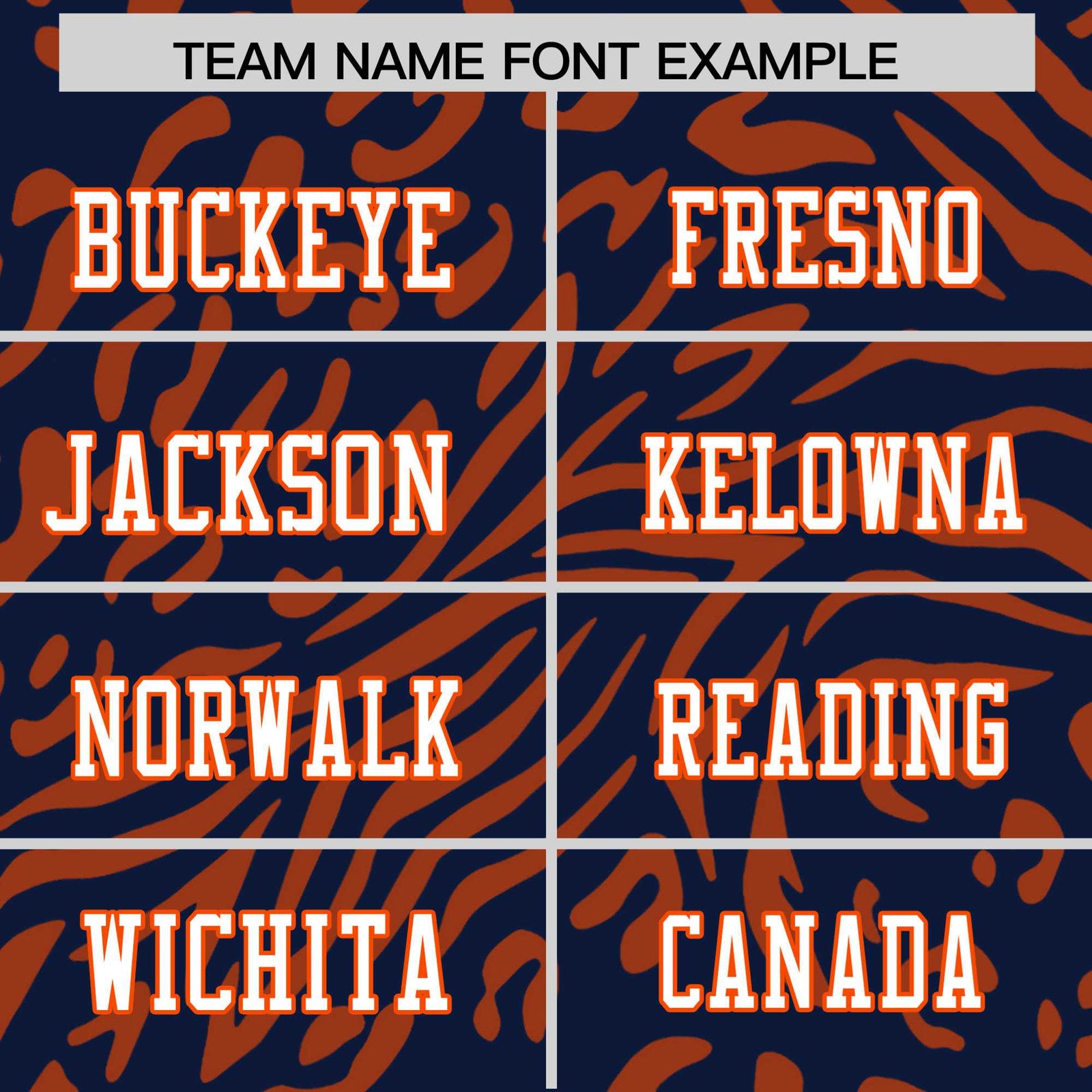 Custom Navy Orange-White Mesh Zebra Style Football Jersey