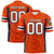 Custom Orange Navy-White Mesh Zebra Style Football Jersey