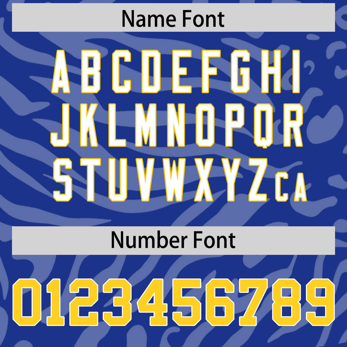 Custom Royal Blue Gold-White Mesh Zebra Style Football Jersey