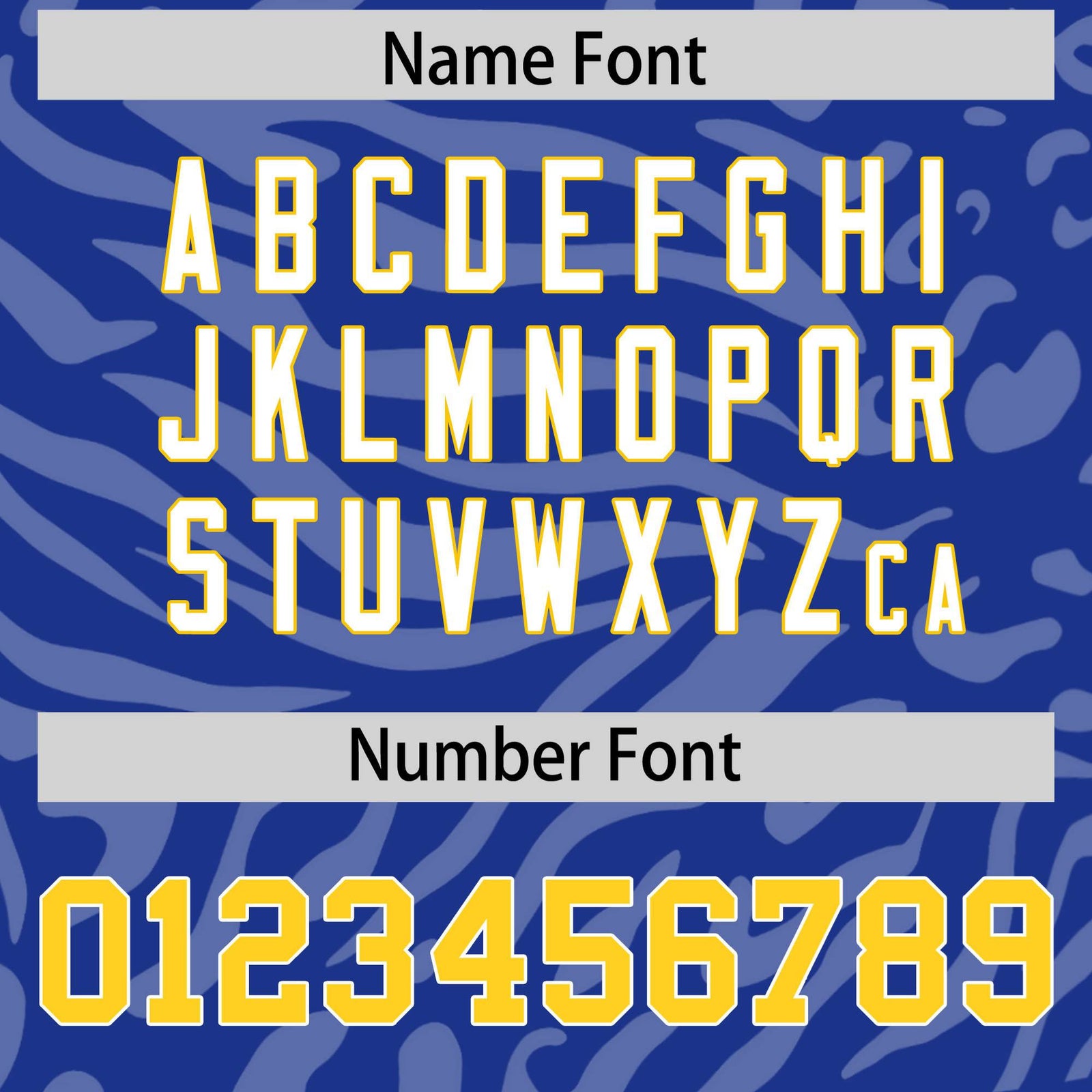 Custom Royal Blue Gold-White Mesh Zebra Style Football Jersey