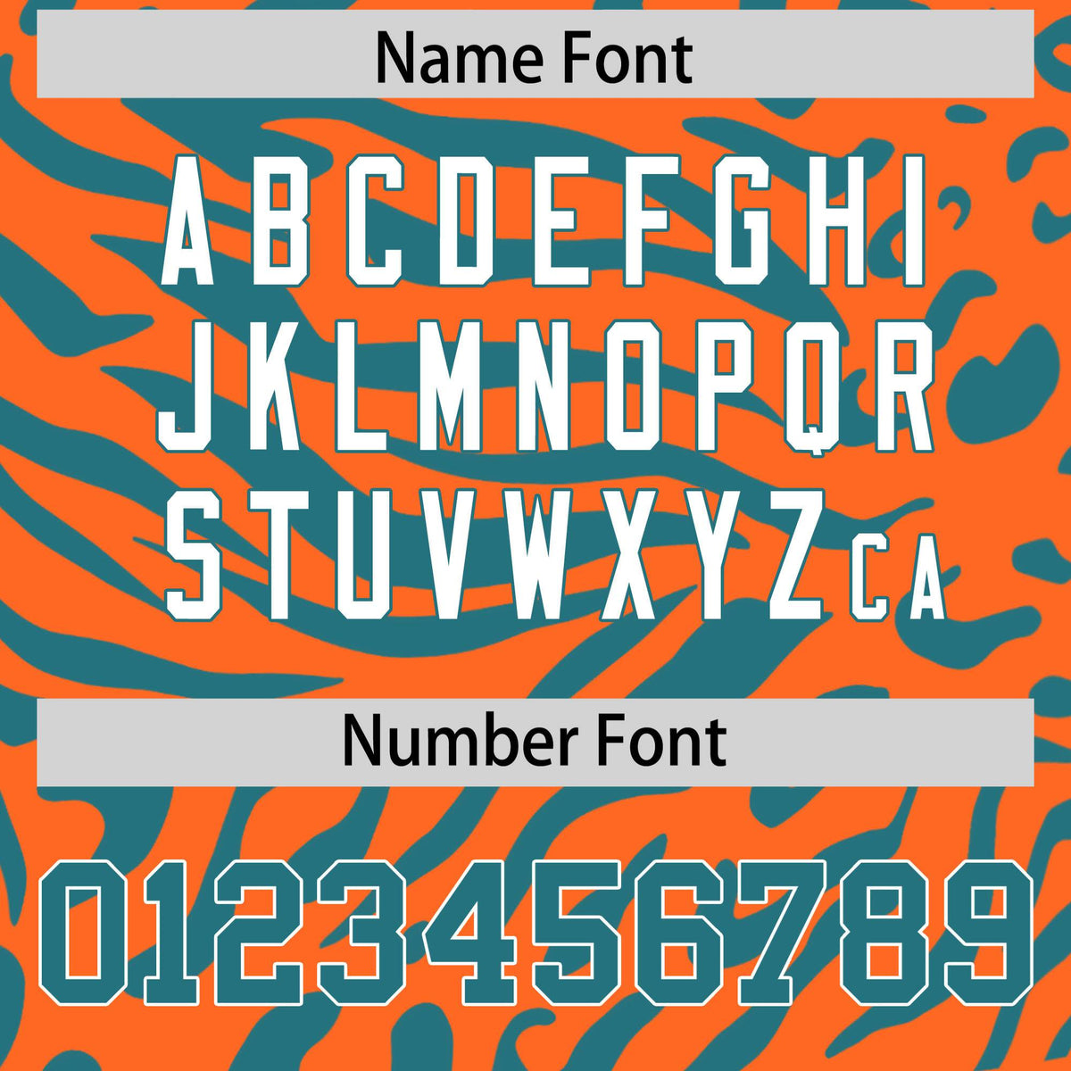 Custom Orange Aqua-Gray Mesh Zebra Style Football Jersey