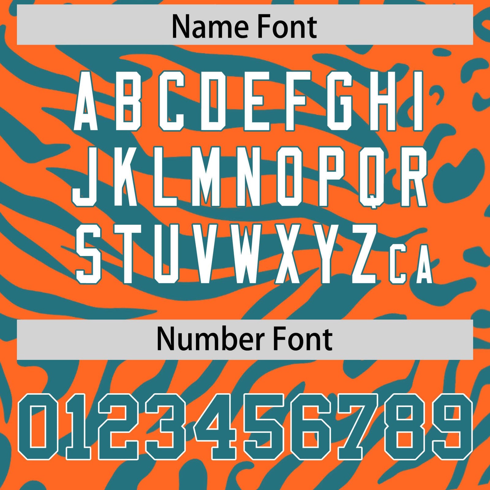 Custom Orange Aqua-Gray Mesh Zebra Style Football Jersey