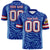 Custom Royal Blue Red-White Mesh Zebra Style Football Jersey