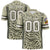 Custom Camel Olive-Khaki Mesh Zebra Style Football Jersey