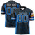 Custom Black Powder Blue-Gray Mesh Zebra Style Football Jersey