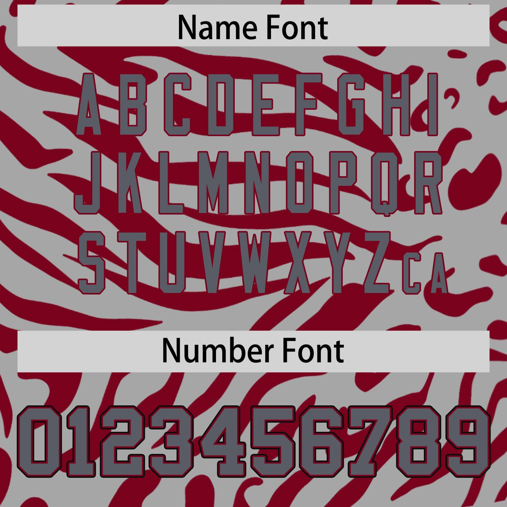 Custom Gray Crimson-White Mesh Zebra Style Football Jersey