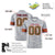 Custom Gray Red-Gold Mesh Zebra Style Football Jersey