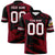 Custom Black-Crimson Mesh Scratch Football Jersey