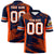 Custom Navy-Orange Mesh Scratch Football Jersey