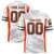 Custom White-Gray Mesh Scratch Football Jersey