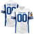 Custom White-Gray Mesh Scratch Football Jersey