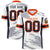 Custom White-Gray Mesh Scratch Football Jersey