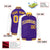 Custom Purple White-Yellow Bomber Raglan Sleeves Varsity Letterman Jacket