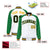 Custom White Neon-Green Black-Yellow Bomber Raglan Sleeves Varsity Letterman Jacket