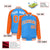 Custom Light Blue Orange-White Bomber Raglan Sleeves Varsity Letterman Jacket