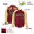 Custom Burgundy Old-Gold Black Bomber Raglan Sleeves Varsity Letterman Jacket