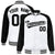 Custom White-Black Bomber Raglan Sleeves Varsity Letterman Jacket