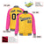 Custom Yellow Pink Black Bomber Raglan Sleeves Varsity Letterman Jacket