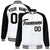 Custom White-Black Bomber Raglan Sleeves Varsity Letterman Jacket