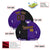 Custom Black Purple Yellow Bomber Full-Snap Varsity Letterman Split Fashion Jacket