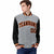 Custom Gray Black Pinstripe Orange-Black Bomber Full-Snap Varsity Letterman Jacket