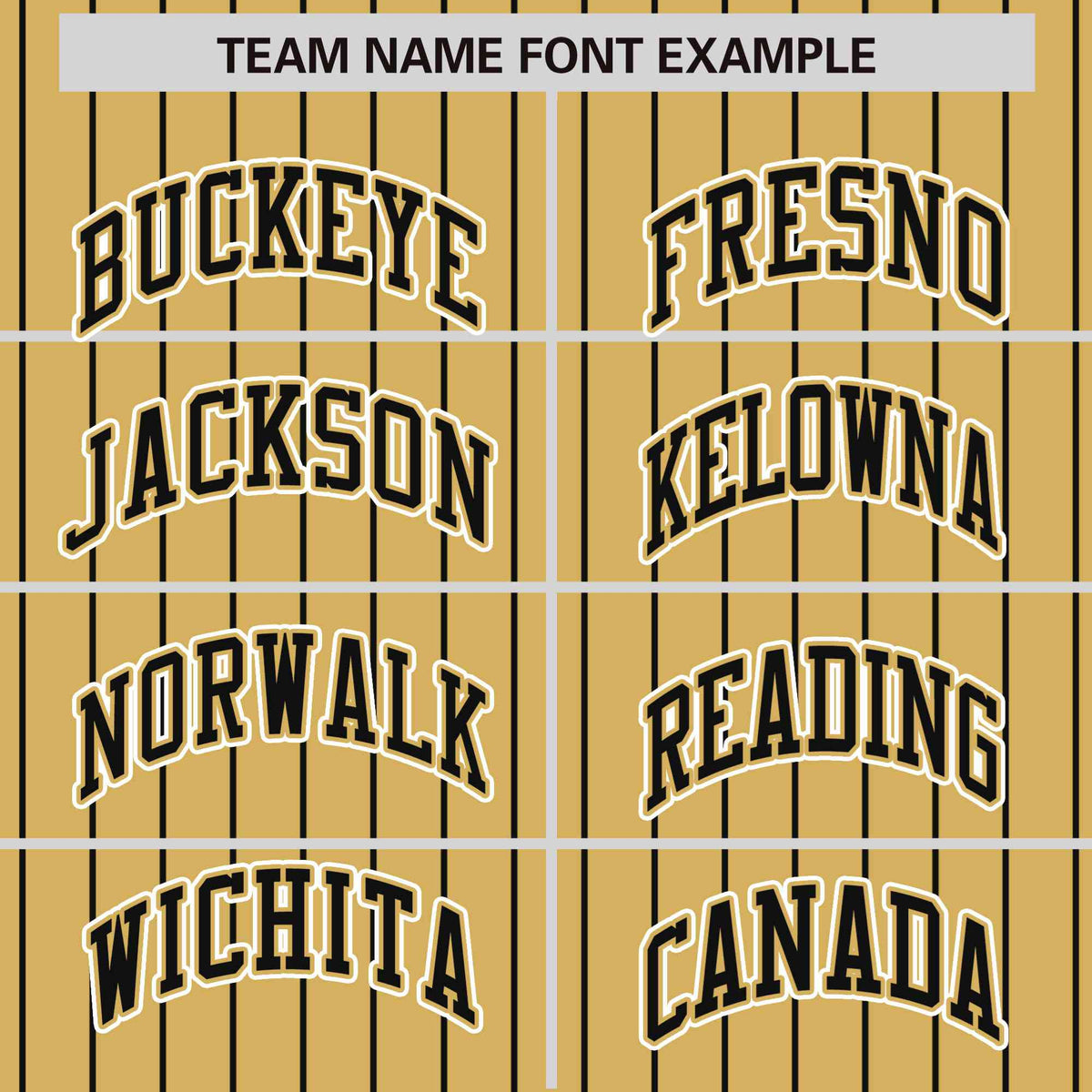 Custom Old Gold Black Pinstripe White-Black Bomber Full-Snap Varsity Letterman Jacket