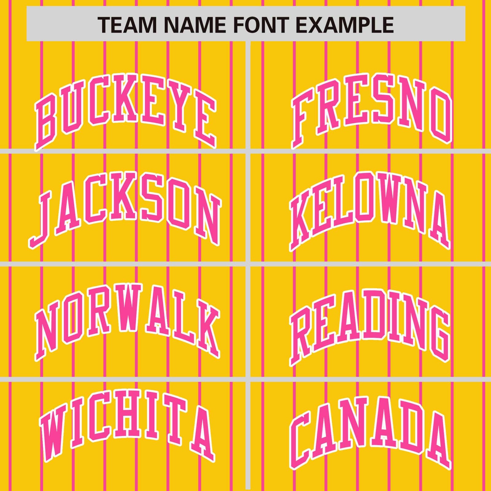 Custom Gold Pink Pinstripe White-Pink Bomber Full-Snap Varsity Letterman Jacket