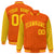 Custom Orange Gold Pinstripe Gold Bomber Full-Snap Varsity Letterman Jacket