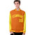 Custom Orange Gold Pinstripe Gold Bomber Full-Snap Varsity Letterman Jacket