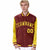 Custom Crimson Gold Pinstripe Gold Bomber Full-Snap Varsity Letterman Jacket