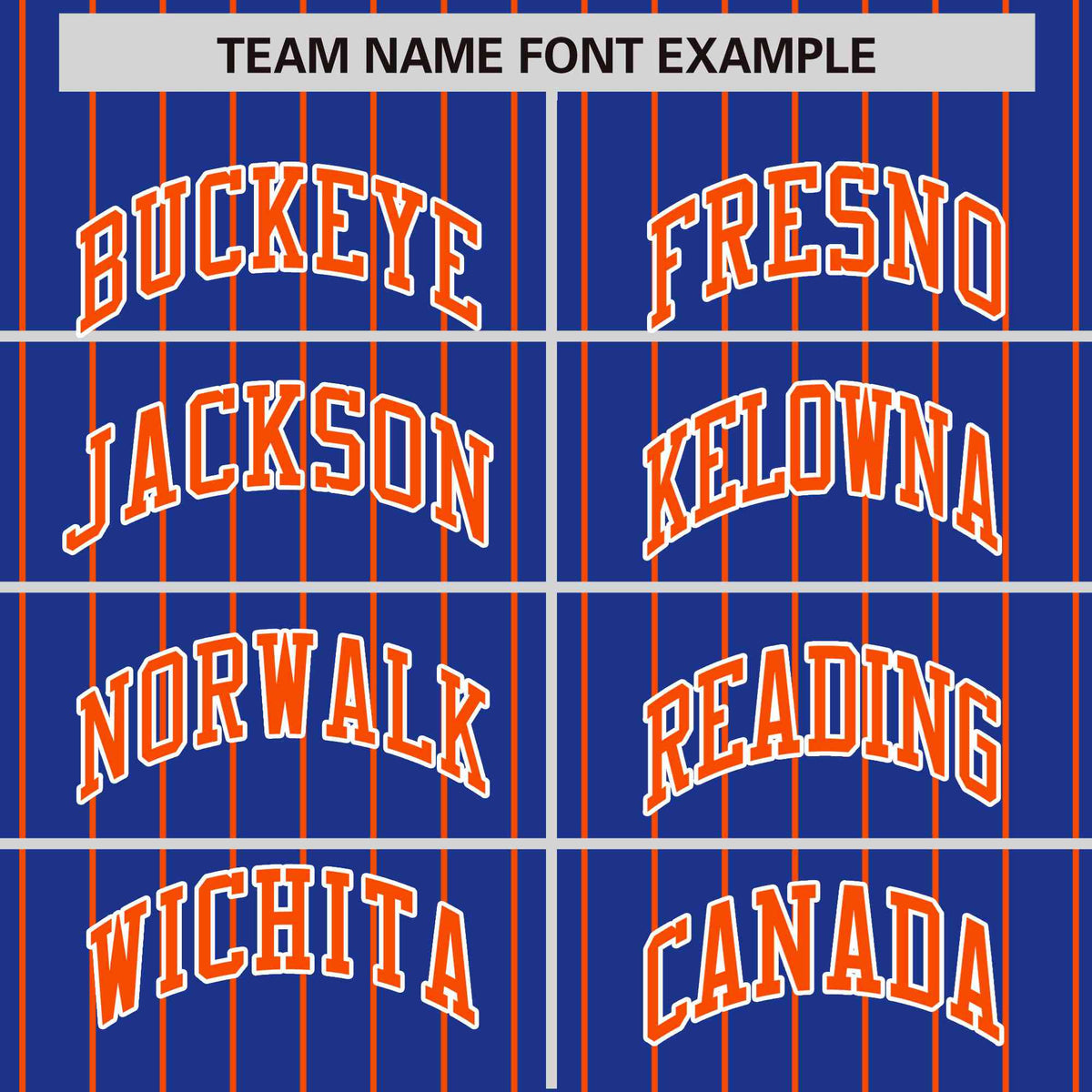 Custom Royal-Blue Orange Pinstripe White-Orange Bomber Full-Snap Varsity Letterman Jacket