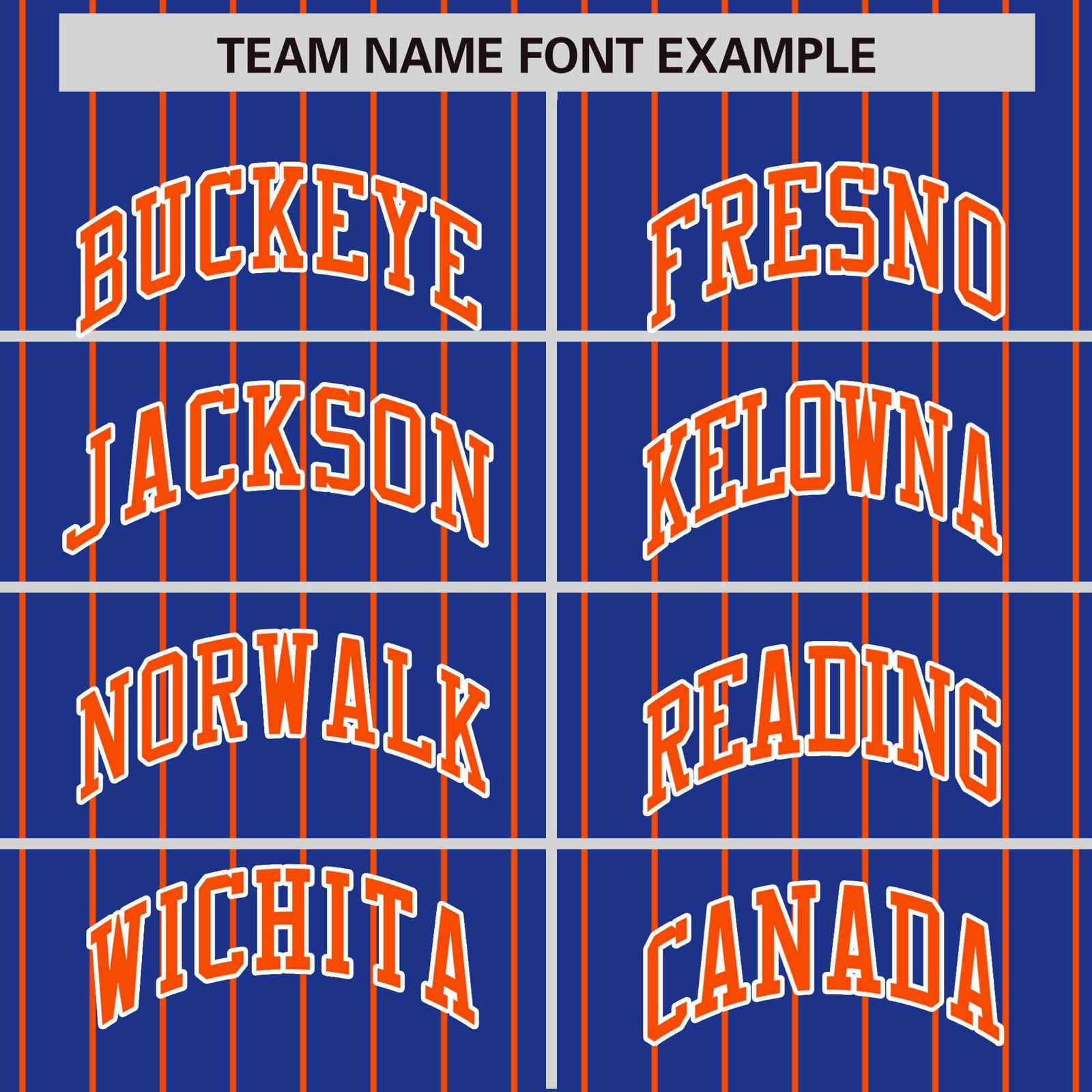 Custom Royal-Blue Orange Pinstripe White-Orange Bomber Full-Snap Varsity Letterman Jacket