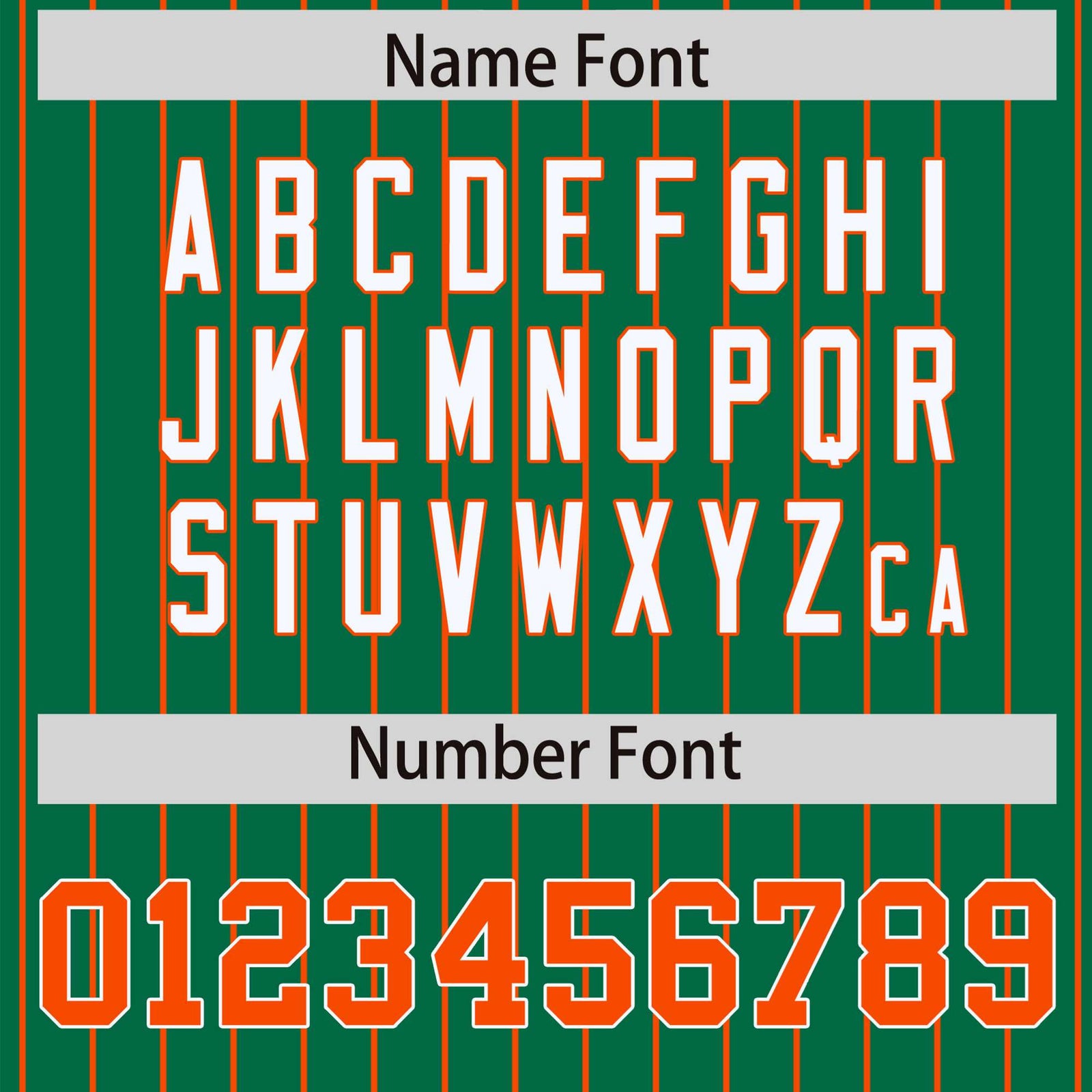 Custom Kelly Green Orange Pinstripe White-Orange Bomber Full-Snap Varsity Letterman Jacket