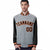 Custom Gray Black Pinstripe Orange-Black Bomber Full-Snap Varsity Letterman Jacket