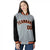 Custom Gray Black Pinstripe Orange-Black Bomber Full-Snap Varsity Letterman Jacket