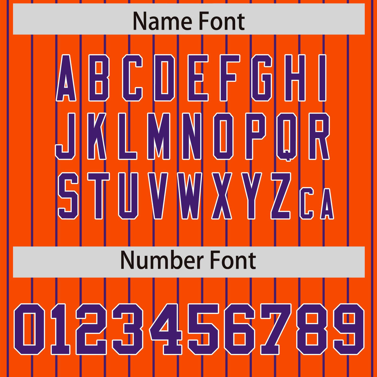 Custom Orange Purple Pinstripe White-Purple Bomber Full-Snap Varsity Letterman Jacket