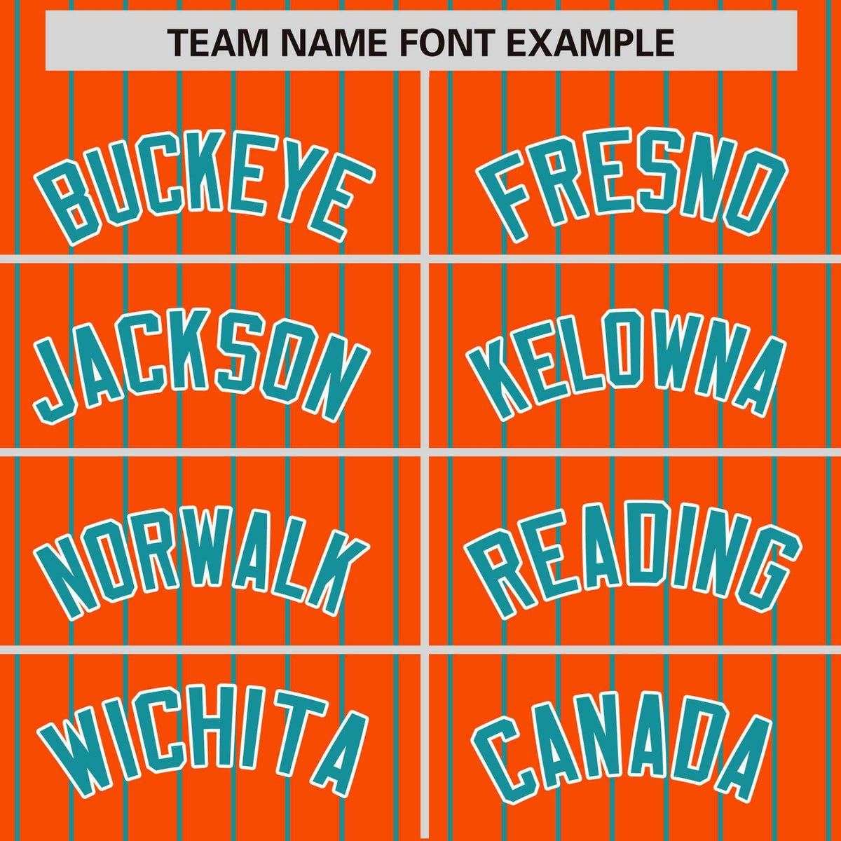 Custom Orange Aqua Pinstripe White-Aqua Bomber Full-Snap Varsity Letterman Jacket