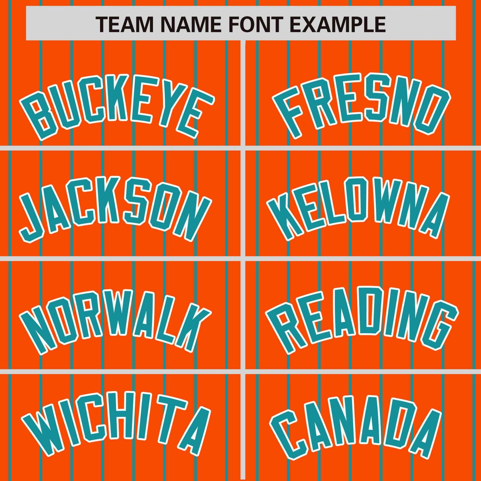 Custom Orange Aqua Pinstripe White-Aqua Bomber Full-Snap Varsity Letterman Jacket