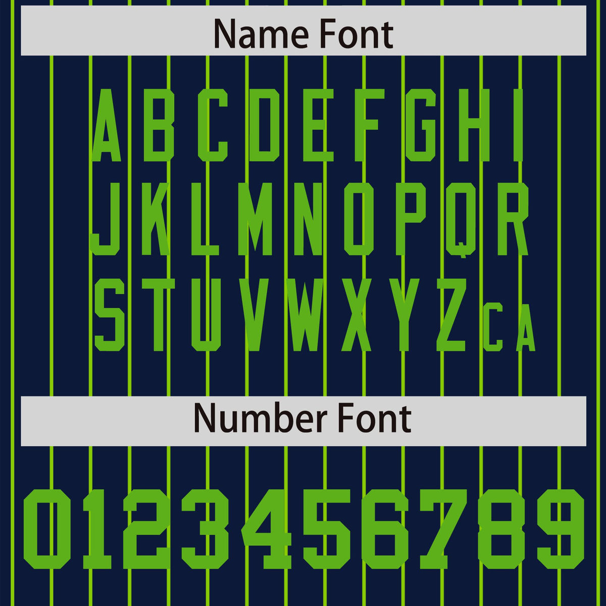 Custom Navy Neon-Green Pinstripe Neon-Green Bomber Full-Snap Varsity Letterman Jacket