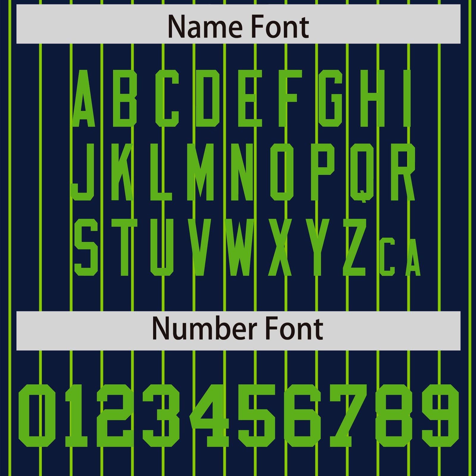 Custom Navy Neon-Green Pinstripe Neon-Green Bomber Full-Snap Varsity Letterman Jacket