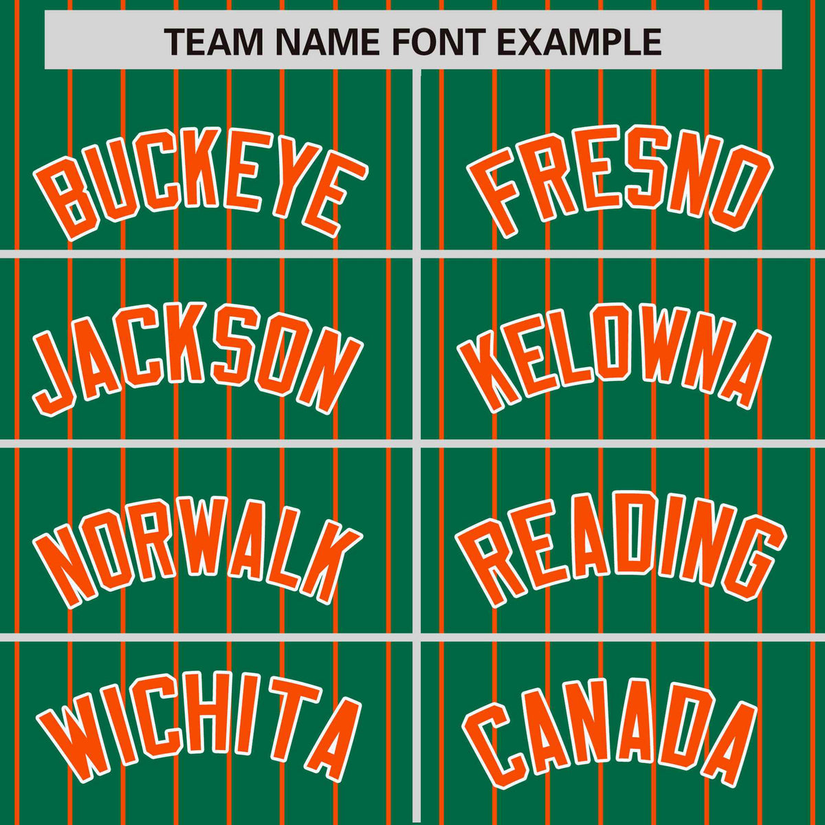 Custom Kelly Green Orange Pinstripe White-Orange Bomber Full-Snap Varsity Letterman Jacket