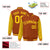 Custom Munsell Gold Pinstripe Gold Bomber Full-Snap Varsity Letterman Jacket