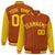 Custom Munsell Gold Pinstripe Gold Bomber Full-Snap Varsity Letterman Jacket