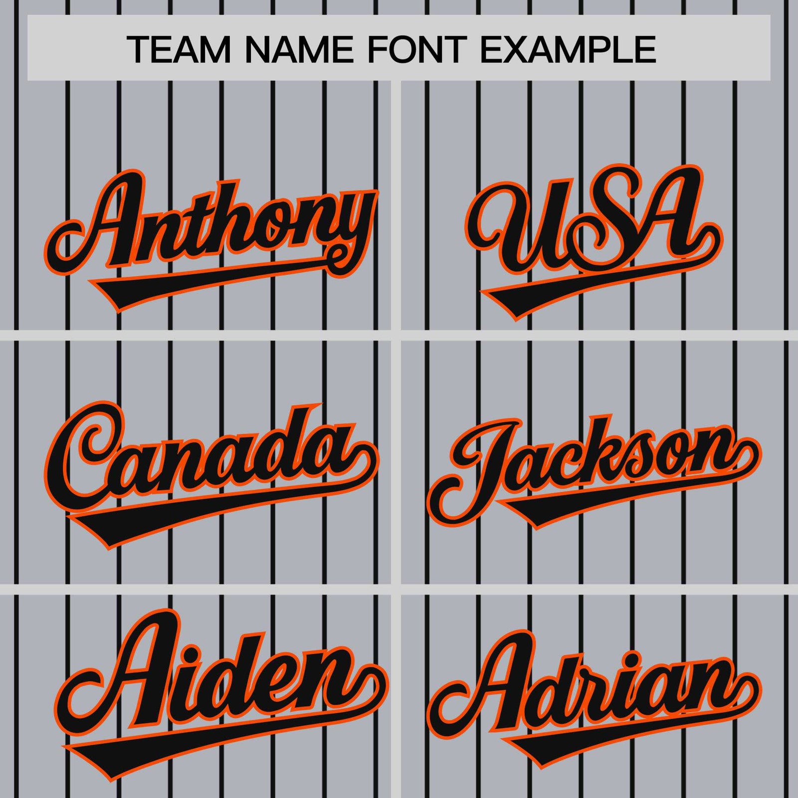 Custom Gray Black Pinstripe Orange-Black Bomber Full-Snap Varsity Letterman Jacket