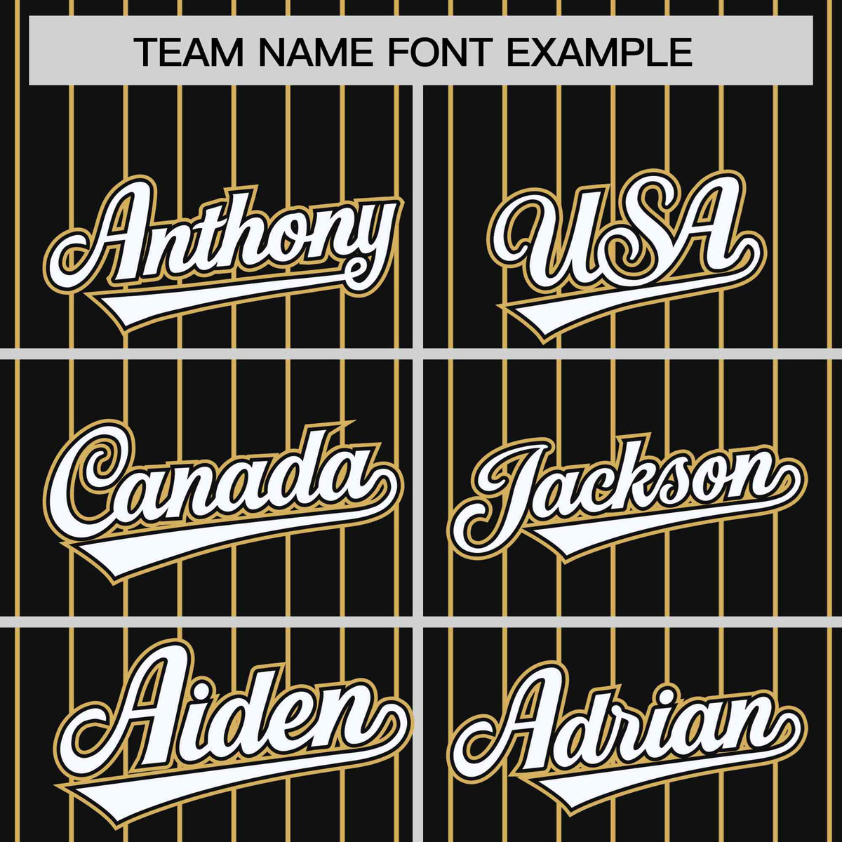 Custom Black Old-Gold Pinstripe Old-Gold White Bomber Full-Snap Varsity Letterman Jacket