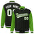 Custom Black Neon-Green Pinstripe Neon-Green White Bomber Full-Snap Varsity Letterman Jacket