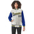 Custom Cream Royal-Blue Pinstripe Gold Royal-Blue Bomber Full-Snap Varsity Letterman Jacket