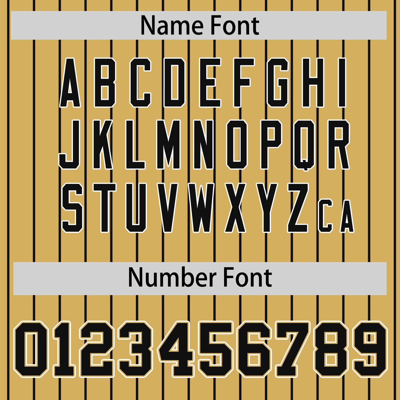 Custom Old Gold Black Pinstripe White-Black Bomber Full-Snap Varsity Letterman Jacket