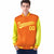 Custom Orange Gold Pinstripe Gold Bomber Full-Snap Varsity Letterman Jacket